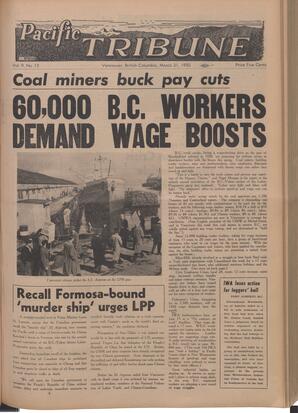   The Pacific Tribune - Friday, March 31, 1950   , page 1
