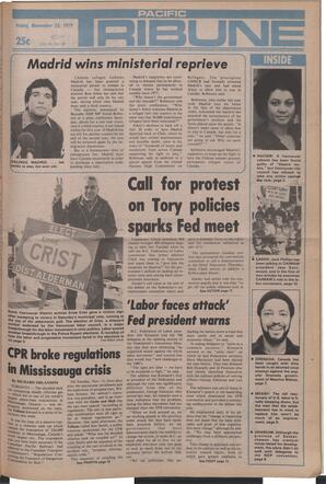   The Pacific Tribune - Friday, November 23, 1979   , page 1