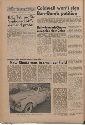   The Pacific Tribune - Friday, January 27, 1950   , page 12