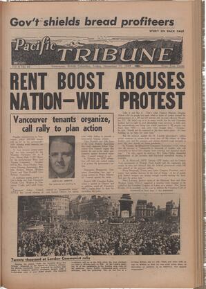  The Pacific Tribune - Friday, November 11, 1949   , page 1