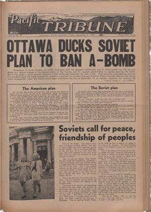   The Pacific Tribune - Friday, November 4, 1949   , page 1