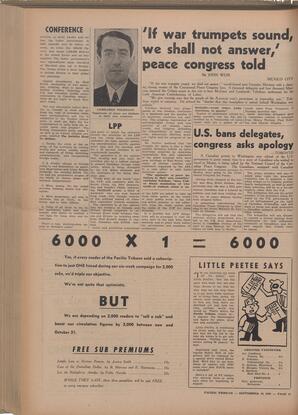   The Pacific Tribune - Friday, September 16, 1949   , page 12