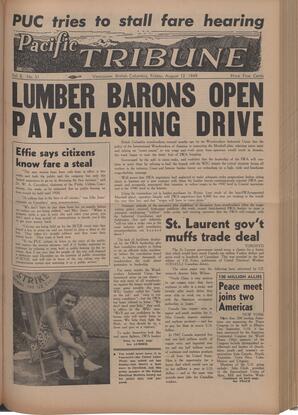   The Pacific Tribune - Friday, August 12, 1949   , page 1