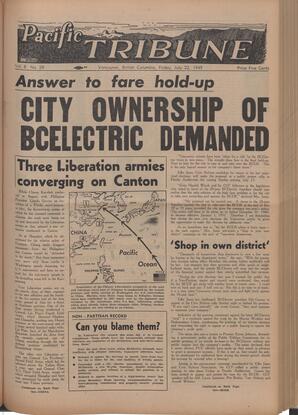   The Pacific Tribune - Friday, July 22, 1949   , page 1