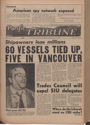   The Pacific Tribune - Friday, May 6, 1949   , page 1