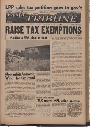   The Pacific Tribune - Friday, March 4, 1949   , page 1