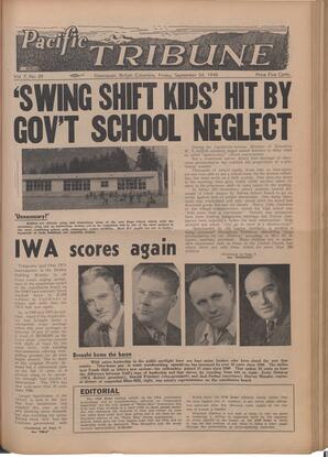   The Pacific Tribune - Friday, September 24, 1948   , page 1