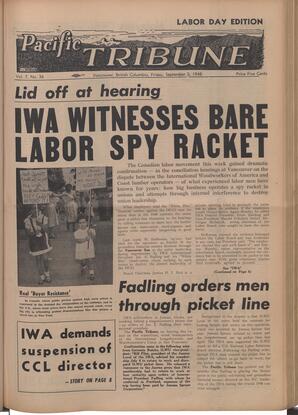   The Pacific Tribune - Friday, September 3, 1948   , page 1