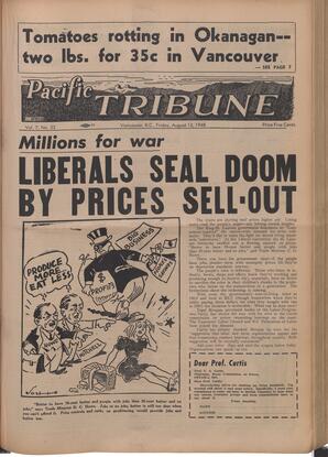   The Pacific Tribune - Friday, August 13, 1948   , page 1