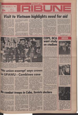   The Pacific Tribune - Friday, September 21, 1979   , page 1