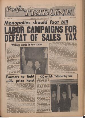   The Pacific Tribune - Friday, March 5, 1948   , page 1