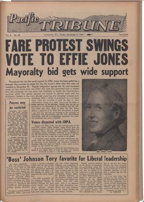   The Pacific Tribune - Friday, December 5, 1947   , page 1