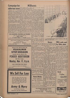   The Pacific Tribune - Friday, November 14, 1947   , page 8