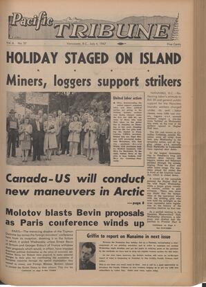   The Pacific Tribune - Friday, July 4, 1947   , page 1