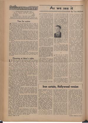   The Pacific Tribune - Friday, April 25, 1947   , page 4
