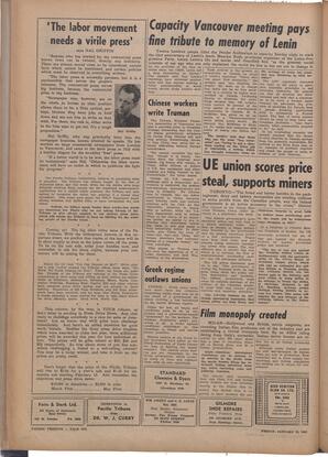   The Pacific Tribune - Friday, January 31, 1947   , page 6