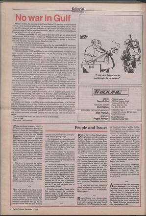  The Pacific Tribune - Monday, December 3, 1990   , page 4