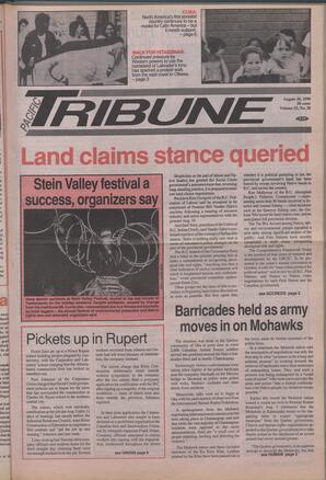   The Pacific Tribune - Monday, August 20, 1990   , page 1