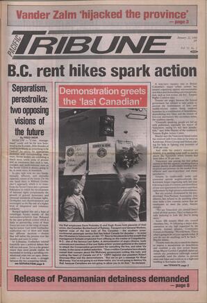   The Pacific Tribune - Monday, January 22, 1990   , page 1
