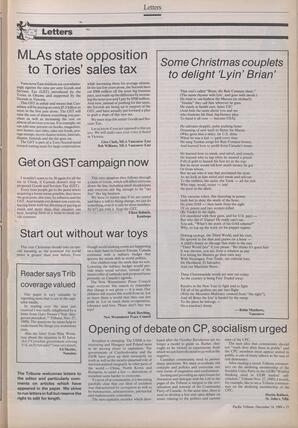   The Pacific Tribune - Monday, December 18, 1989   , page 15