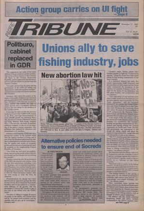   The Pacific Tribune - Monday, November 13, 1989   , page 1