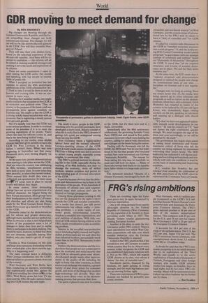   The Pacific Tribune - Monday, November 6, 1989   , page 9