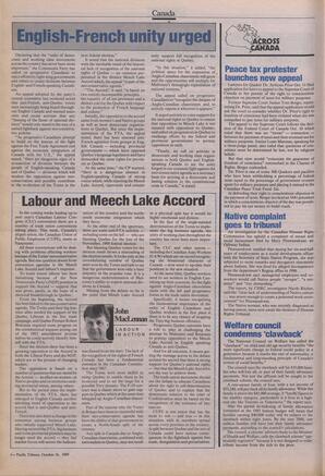   The Pacific Tribune - Monday, October 16, 1989   , page 6