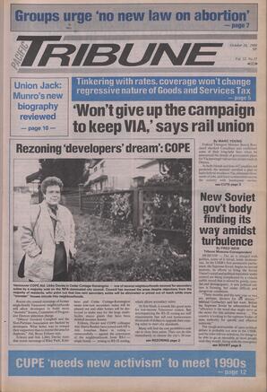   The Pacific Tribune - Monday, October 16, 1989   , page 1