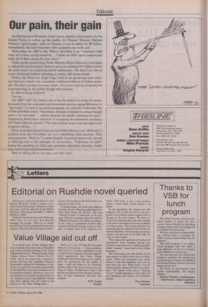   The Pacific Tribune - Monday, March 20, 1989   , page 4
