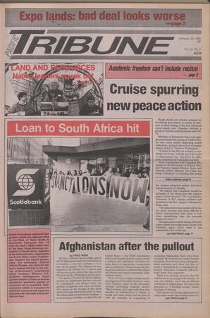   The Pacific Tribune - Monday, February 20, 1989   , page 1