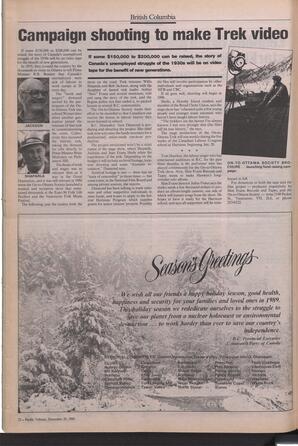   The Pacific Tribune - Monday, December 19, 1988   , page 22