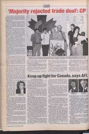   The Pacific Tribune - Monday, November 28, 1988   , page 6