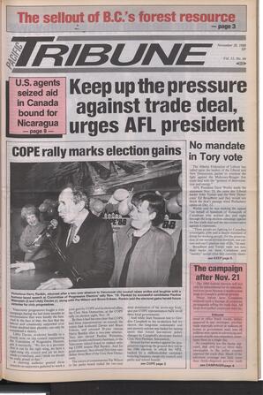   The Pacific Tribune - Monday, November 28, 1988   , page 1