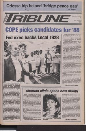   The Pacific Tribune - Wednesday, September 14, 1988   , page 1