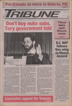   The Pacific Tribune - Wednesday, April 13, 1988   , page 1