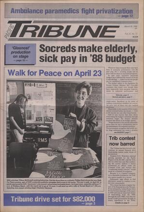   The Pacific Tribune - Wednesday, March 30, 1988   , page 1