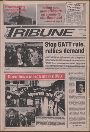   The Pacific Tribune - Wednesday, March 9, 1988   , page 1
