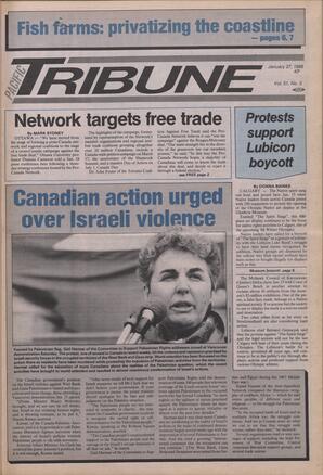   The Pacific Tribune - Wednesday, January 27, 1988   , page 1
