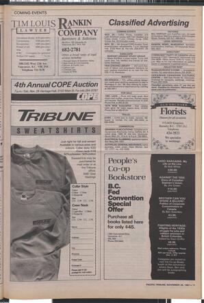  The Pacific Tribune - Wednesday, November 25, 1987   , page 11
