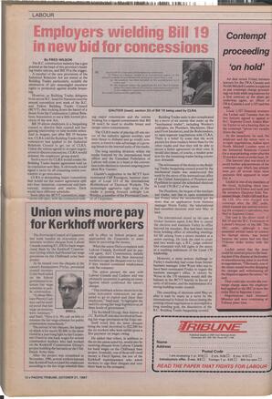   The Pacific Tribune - Wednesday, October 21, 1987   , page 12