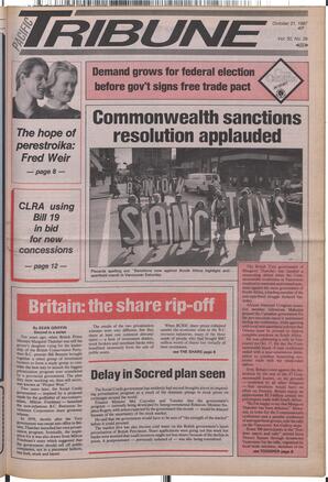   The Pacific Tribune - Wednesday, October 21, 1987   , page 1