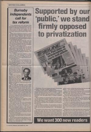   The Pacific Tribune - Wednesday, September 30, 1987   , page 2