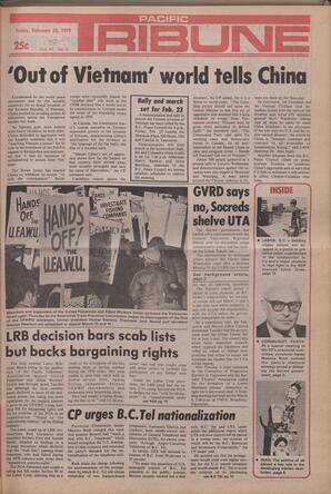   The Pacific Tribune - Friday, February 23, 1979   , page 1