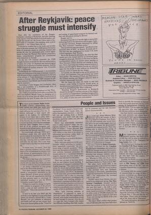   The Pacific Tribune - Wednesday, October 22, 1986   , page 4