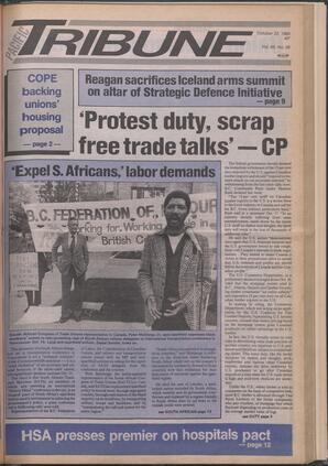   The Pacific Tribune - Wednesday, October 22, 1986   , page 1