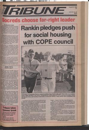   The Pacific Tribune - Wednesday, August 6, 1986   , page 1