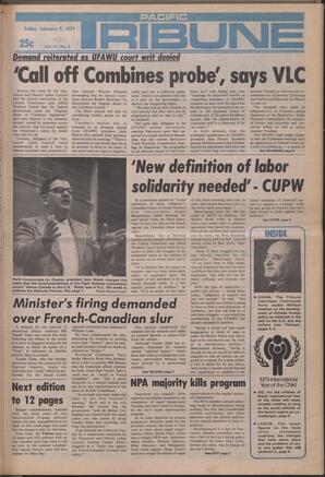   The Pacific Tribune - Friday, February 9, 1979   , page 1