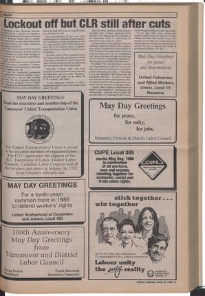   The Pacific Tribune - Wednesday, April 30, 1986   , page 5