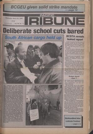   The Pacific Tribune - Wednesday, March 26, 1986   , page 1