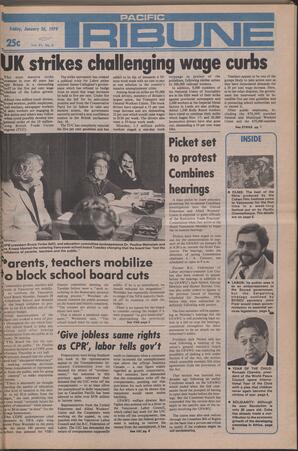   The Pacific Tribune - Friday, January 26, 1979   , page 1